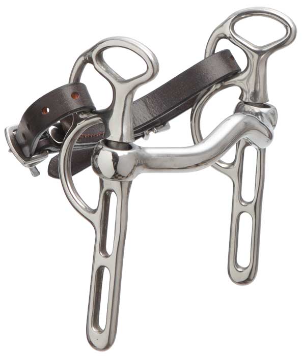 Half Liverpool bit curved mouth, 2 slots - 127mm - -0